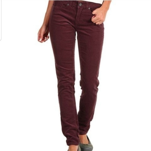 Prana Maroon Corduroy Skinny Pants - Picture 5 of 5